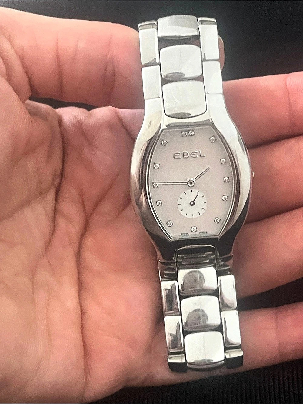 Ebel Beluga Tonneau Watch Tonneau Women's Silver Watch